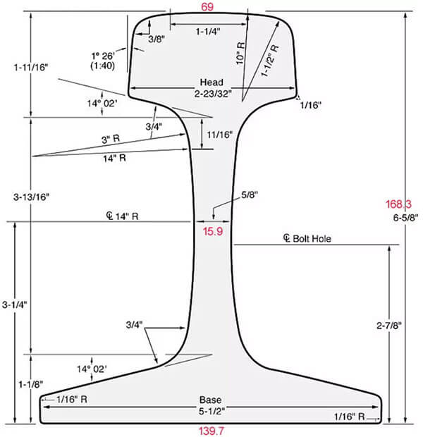 115Re Rail Drawing