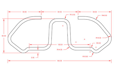95lb BH Panlock Key Design Drawing