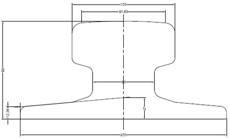 A100 crane rail