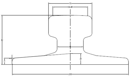 A75 crane rail