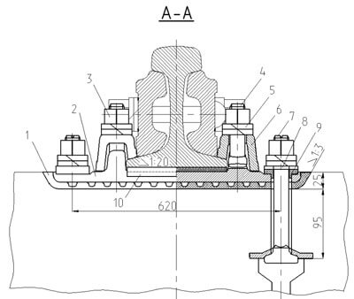 KB65 railway fastener system for R65 and R75 steel rails