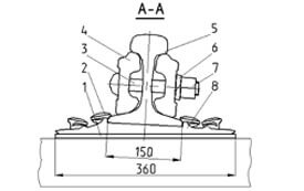 Rail spike fastening system for R65 and R75 steel rails