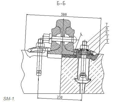 SM-1(СМ-1) rail fastening system using polymer rail insulators