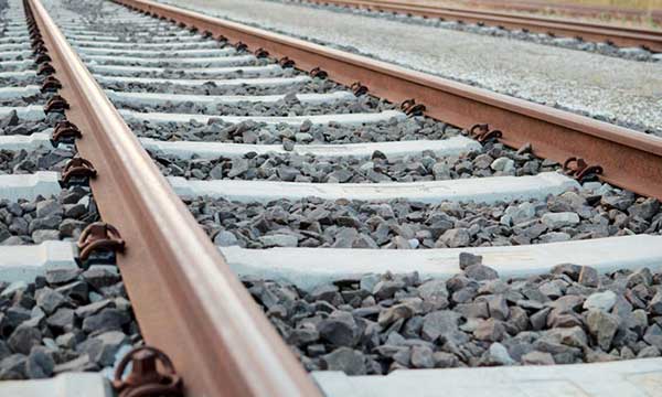 ballasted railway track