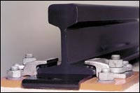 Boltable rail clamps