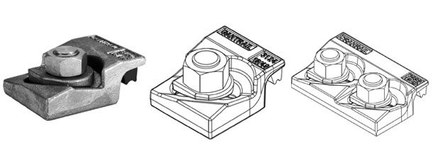 Bolted type crane rail clip