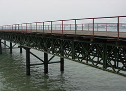 Cross sea trestle bridge