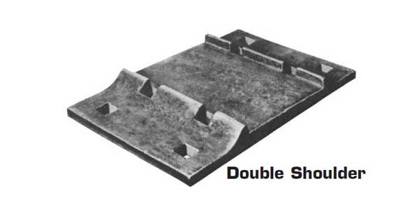 double shoulder railway tie plate