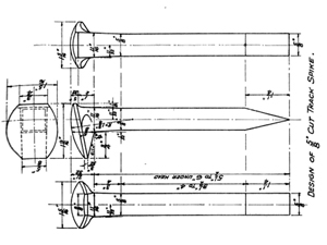 Drawing of dog spikes