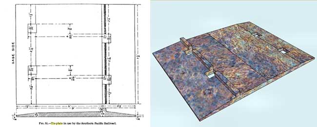 drawing of rail tie plate