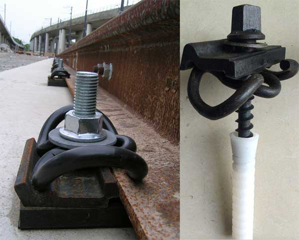 elastic railway clip in rail fastening system