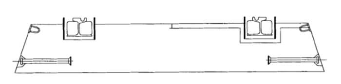 Embedded tramway track structure