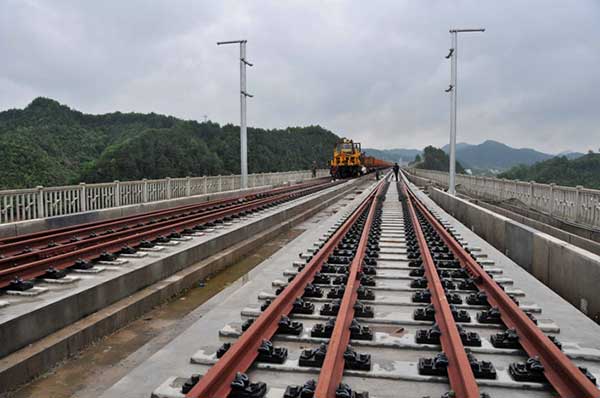 high speed rail line construction
