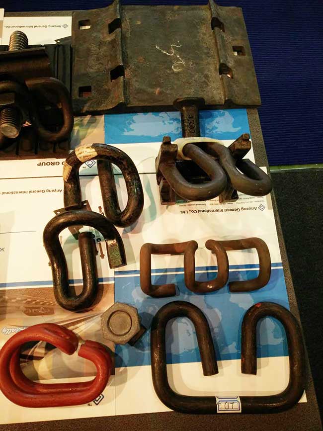 rail fasteners showed on site