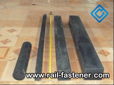 Plastic sleepers of different lengths and shapes