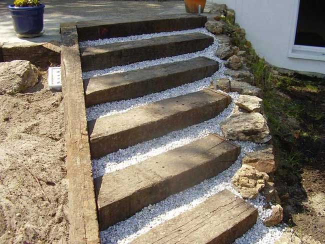 railroad ties garden