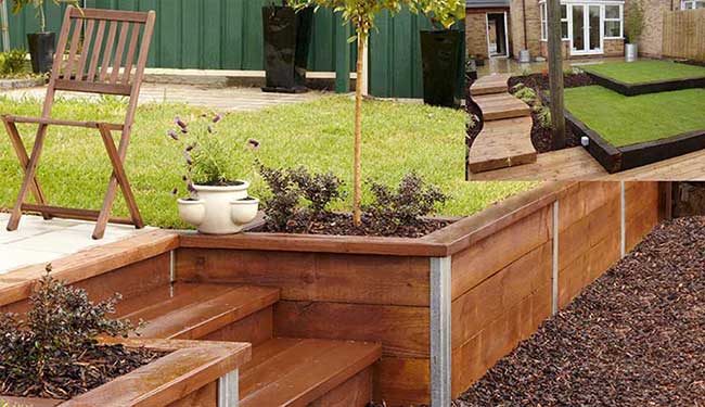railroad ties garden