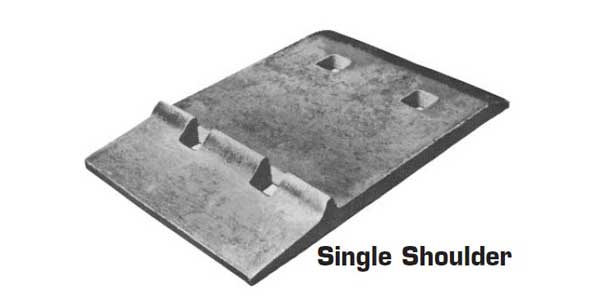 single shoulder railway tie plate