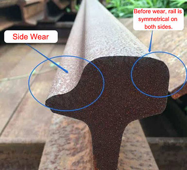 steel rail side wear
