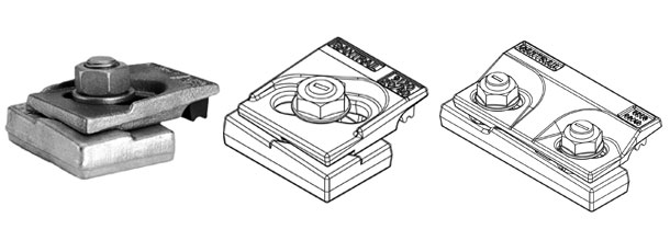 Welded type crane rail clips