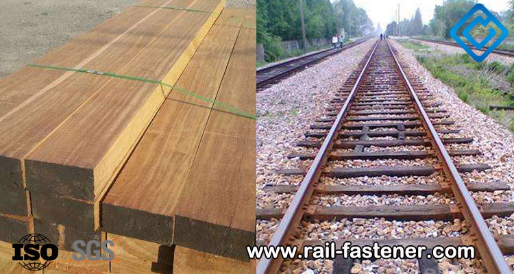 Wooden railroad ties