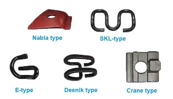 various types of elastic railway clips and rail clamps