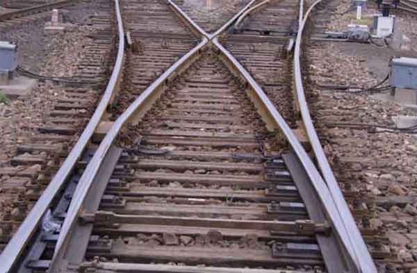 rail switch in railroad
